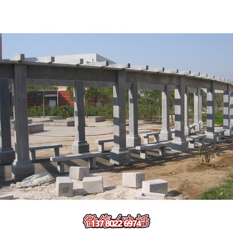 石材長(zhǎng)廊，為大型園林戶(hù)外空間帶來(lái)精致的石雕裝飾