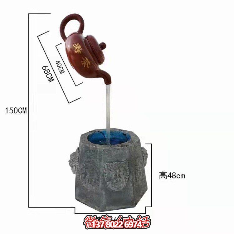 玻璃鋼大型懸空擺件，打造戶外流水天雕塑