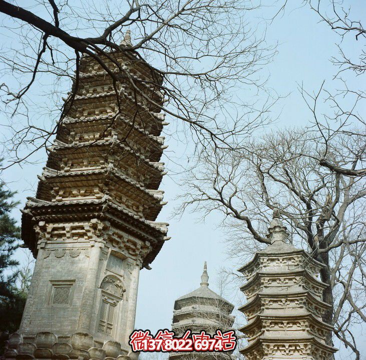 仿古石雕舍利塔，傳承古老文化