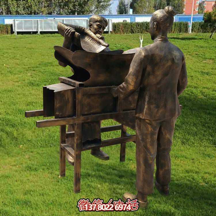 銅雕戶(hù)外園林景觀人物雕塑