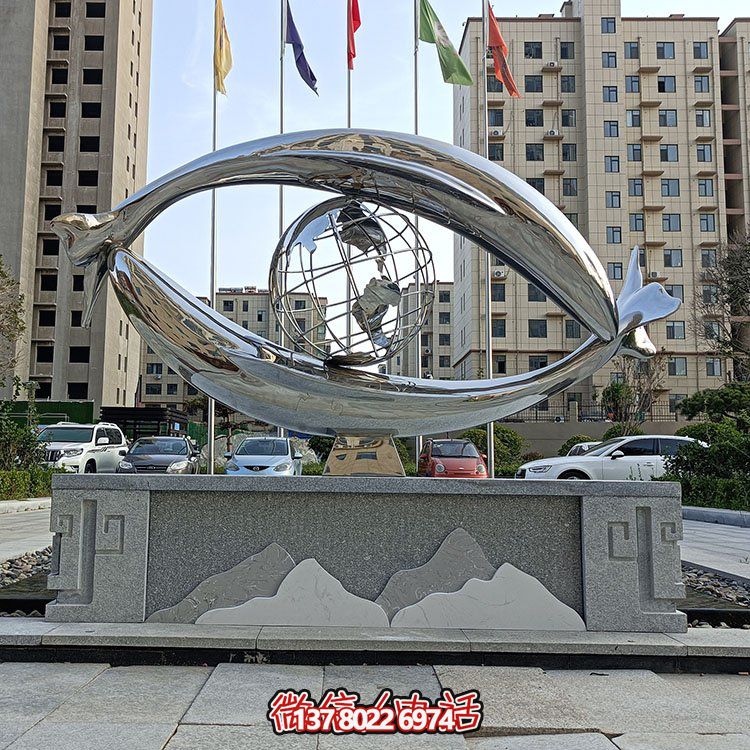 不銹鋼魚(yú)眼鏡創(chuàng)意景觀標(biāo)識(shí)