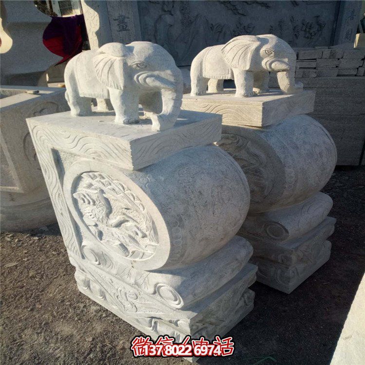 大理石石雕抱鼓，為您的園林庭院門口點綴美觀