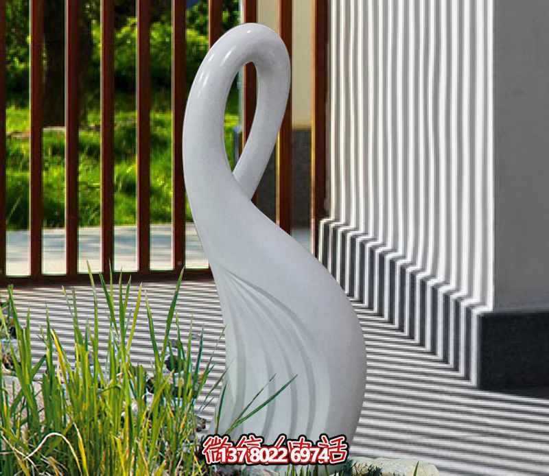 別墅室外抽象創(chuàng)意個性玻璃鋼天鵝雕塑 別墅室外抽象創(chuàng)意個性玻璃鋼天鵝雕塑
