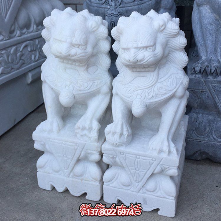 獅子雕塑，戶(hù)外園林庭院門(mén)口擺放鎮(zhèn)宅獅子