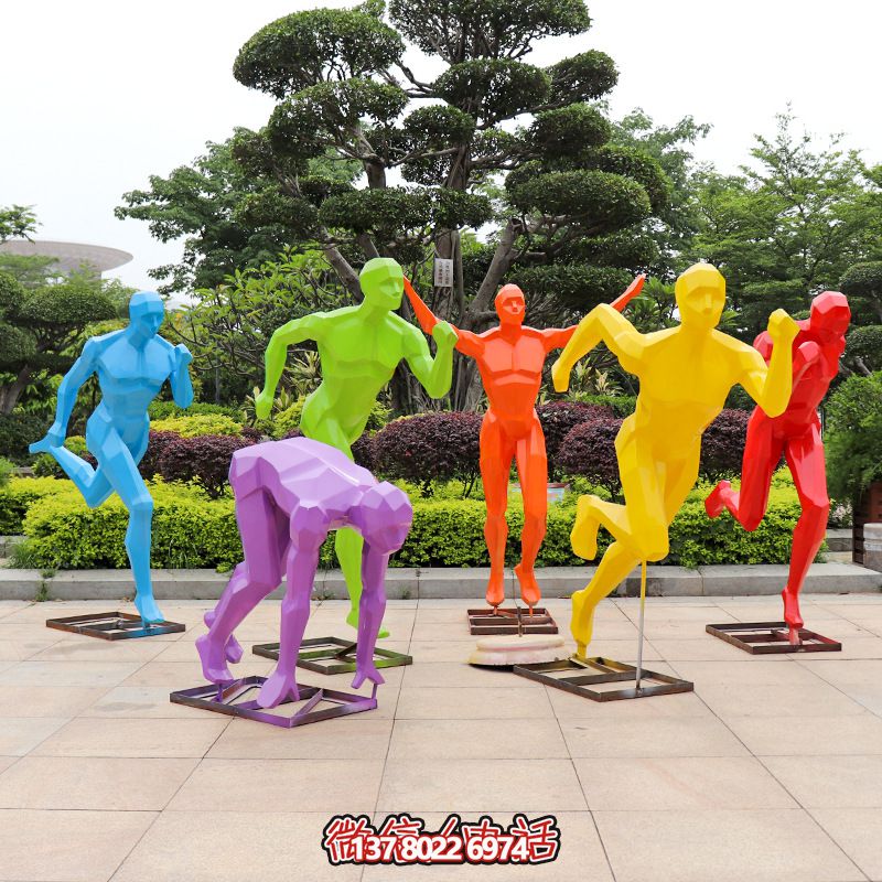廣場學校抽象跑步運動人物剪影玻璃鋼雕塑 廣場學校抽象跑步運動人物剪影玻璃鋼雕塑