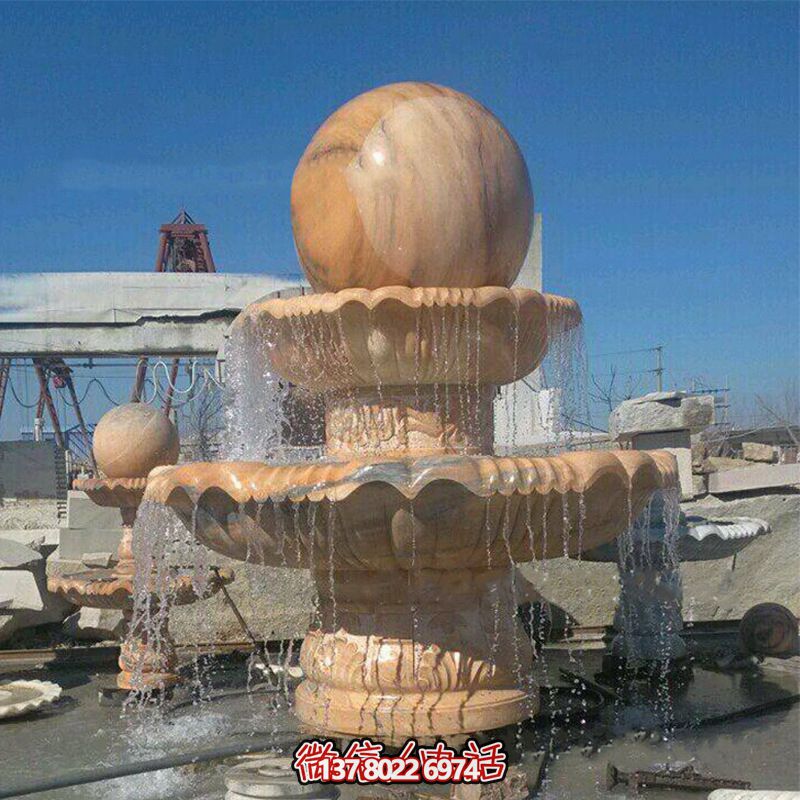 花園廣場(chǎng)流水風(fēng)水球景觀雕塑