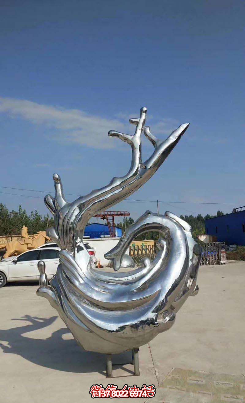 海邊裝飾擺件大號(hào)不銹鋼海浪浪花雕塑 海邊裝飾擺件大號(hào)不銹鋼海浪浪花雕塑