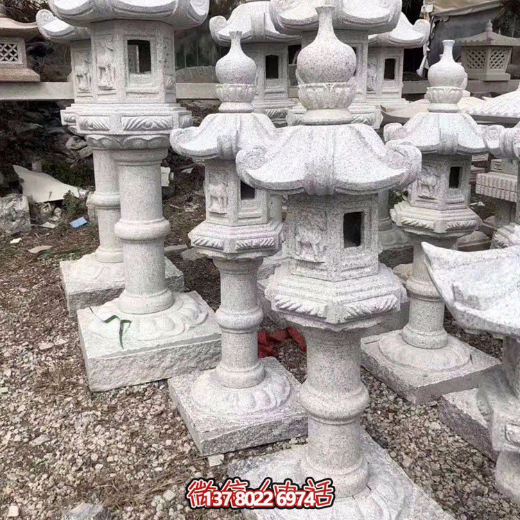 花崗巖石雕燈，中國(guó)傳統(tǒng)古建照明燈籠